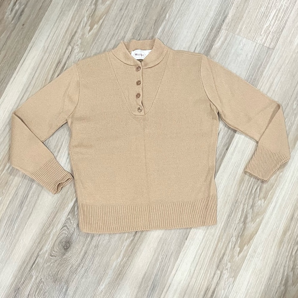 Vintage Wrangler Sweater tan wool blend